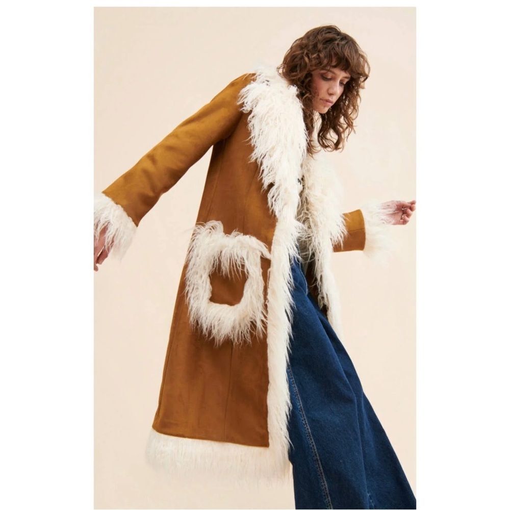 Anthropologie Brown Teddy Jacket